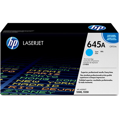 Genuine HP 645A Cyan Toner Cartridge (12,000 Pages)